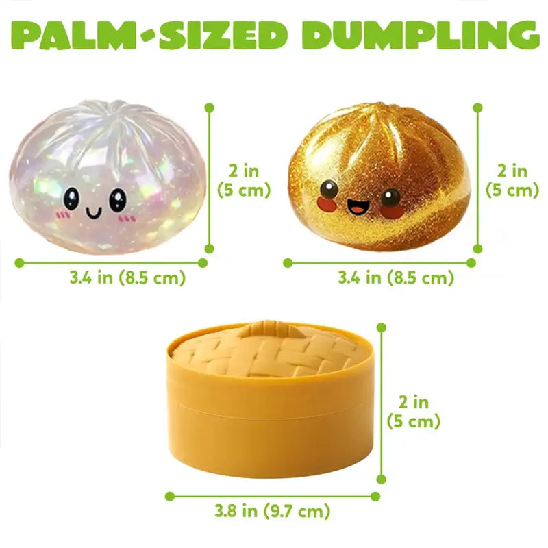 Glitter Series Expressive Big Dumpling Squishy Blind Box, Mysecret Bun Fidget Toy, Soft TPR, Stress Relief, Unboxing Surprise, Random Rare Style. Ideal for Graduation, Valentine’S Day & Easter, Great for Students and Kids to Exchange Gifts.