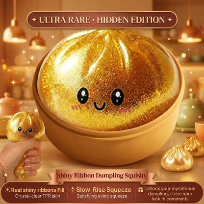 Glitter Series Expressive Big Dumpling Squishy Blind Box, Mysecret Bun Fidget Toy, Soft TPR, Stress Relief, Unboxing Surprise, Random Rare Style. Ideal for Graduation, Valentine’S Day & Easter, Great for Students and Kids to Exchange Gifts.