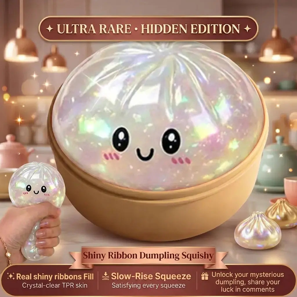 Glitter Series Expressive Big Dumpling Squishy Blind Box, Mysecret Bun Fidget Toy, Soft TPR, Stress Relief, Unboxing Surprise, Random Rare Style. Ideal for Graduation, Valentine’S Day & Easter, Great for Students and Kids to Exchange Gifts.
