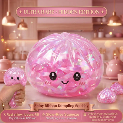 Glitter Series Expressive Big Dumpling Squishy Blind Box, Mysecret Bun Fidget Toy, Soft TPR, Stress Relief, Unboxing Surprise, Random Rare Style. Ideal for Graduation, Valentine’S Day & Easter, Great for Students and Kids to Exchange Gifts.