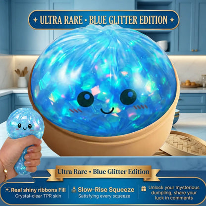 Glitter Series Expressive Big Dumpling Squishy Blind Box, Mysecret Bun Fidget Toy, Soft TPR, Stress Relief, Unboxing Surprise, Random Rare Style. Ideal for Graduation, Valentine’S Day & Easter, Great for Students and Kids to Exchange Gifts.